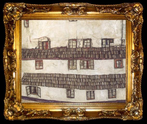 framed  Egon Schiele Faqade of a House (mk12), ta009-2